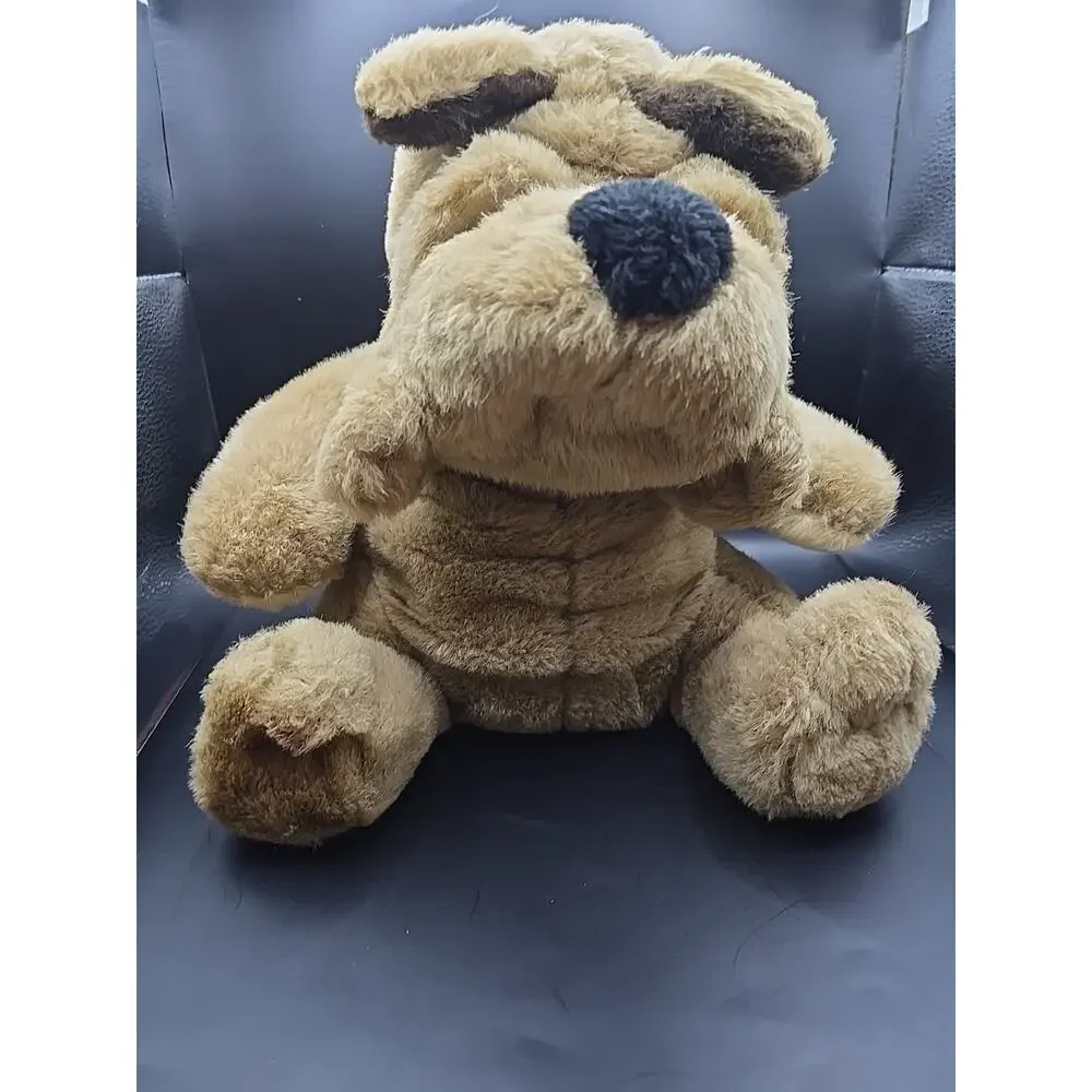 Cuddle Wit Brown Dog Vintage Stuffed Animal Plush Toy Big Soft